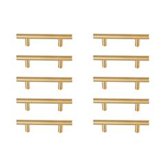 Quinn 3" Center to Center Brass Bar Pull Multipack (set of 10)