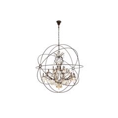 Geneva 25 light Dark Bronze Chandelier Clear Royal Cut crystal
