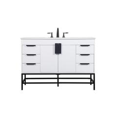 48 inch Single bathroom vanity in white