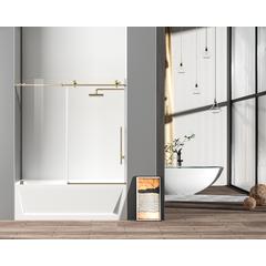 Frameless tub door 60 x 60 Brushed Gold