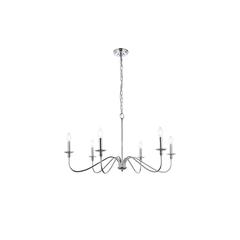 Rohan 6 lights polished nickel chandelier