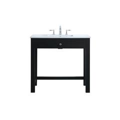 36 Inch ADA Compliant Bathroom Vanity In Black