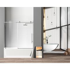 Frameless tub door 60 x 60 Brushed Nickel