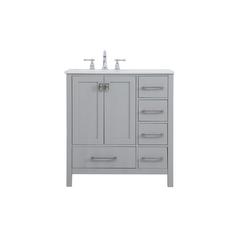 32 inch Single Bathroom Vanity in Gray
