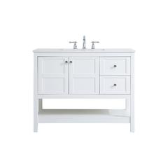 42 inch Single Bathroom Vanity in White
