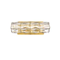 Valetta 12 inch LED linear wall sconce in gold