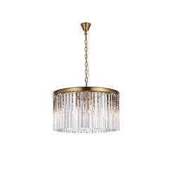 Sydney 26 inch round crystal chandelier in satin gold