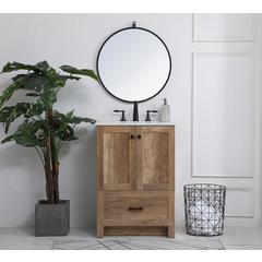 24 inch Single Bathroom Vanity in Natural oak