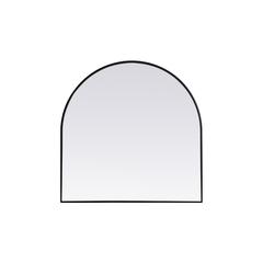 Metal Frame Arch Mirror 36x36 Inch in Black