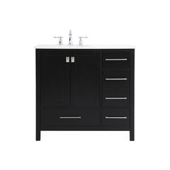 36 inch Single Bathroom Vanity in Black