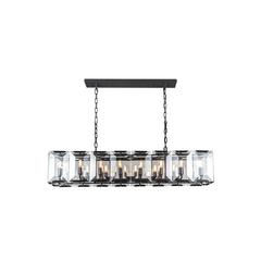 Monaco 16 light Flat Black (Matte) Chandelier Clear Glass Crystal