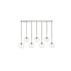 Baxter 7 Lights Chrome Pendant With Clear Glass