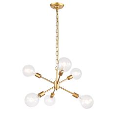 Nolan  6 light Brass pendant
