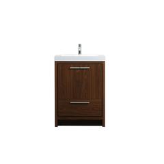 24 inch Single bathroom vanity in Walnut