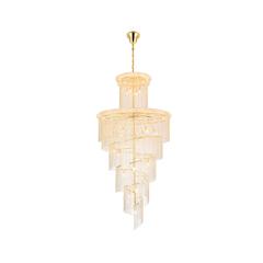 Spiral 41 light Gold Chandelier Clear Royal Cut Crystal
