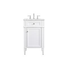 21 inch Single bathroom vanity in white