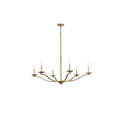 Trey 42 inch pendant in brass