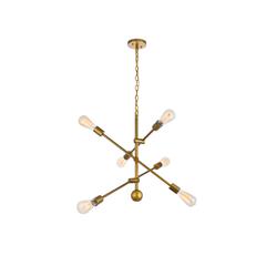 Axel 6 Lights Brass Pendant