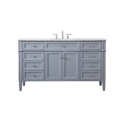 60 inch Single bathroom vanity in grey