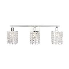 Phineas 3 light Chrome and Clear Crystals wall sconce