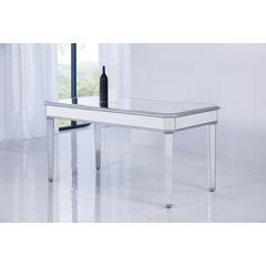 Rectangle Dining Table 60 in. x 32 in. x 30 in. in silver paint