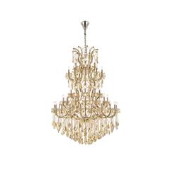 Maria Theresa 61 light Golden Teak Chandelier Golden Teak