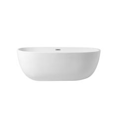 67 inch soaking roll top bathtub in glossy white