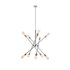 Axel 10 Lights polished Nickel Pendant
