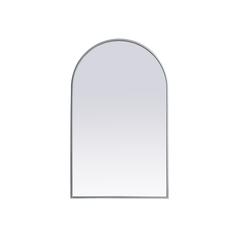 Metal Frame Arch Mirror 22x36 Inch in Silver