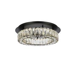 Monroe 18 inch LED Single flush mount in black