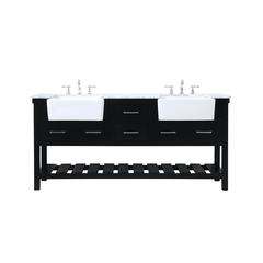 72 inch double bathroom vanity in black