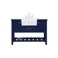 48 inch Single bathroom vanity in blue