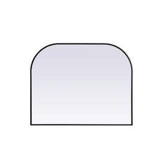 Metal Frame Arch Mirror 42x34 Inch in Black