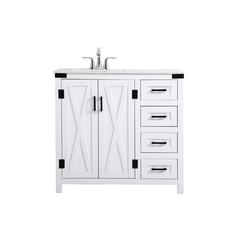 36 inch bathroom vanity in White