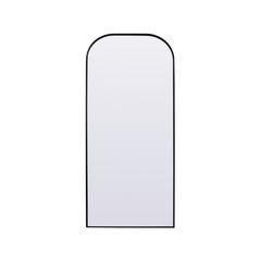 Metal Frame Arch Full Length Mirror 32x76 Inch in Black