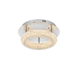 Bowen 14 inch Adjustable LED Flush Mount in Chrome