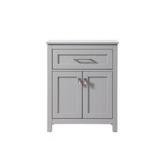 24 Inch Wide Bathroom Storage Freestanding Cabinet In Grey