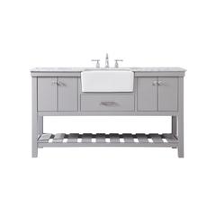 60 inch Single bathroom vanity in grey