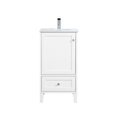 18 inch Single Bathroom Vanity in White
