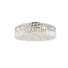 Maxime 6 light Chrome Flush Mount Clear Royal Cut Crystal