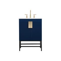 24 inch Single bathroom vanity in blue