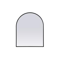 Metal Frame Arch Mirror 24x30 Inch in Black