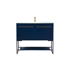 40 inch Single bathroom vanity in blue