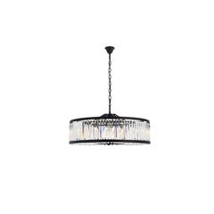 Chelsea 10 light Matte Black Chandelier Clear Royal Cut Crystal