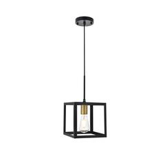 Resolute 1 light brass and black Pendant
