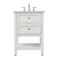 24 in. Single bathroom vanity set in White