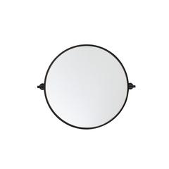 Round pivot mirror 24 inch in black