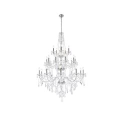Verona 25 light Chrome Chandelier Clear Royal Cut Crystal