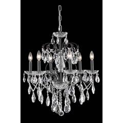 St. Francis 6 light Dark Bronze Chandelier Clear Royal Cut Crystal