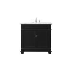 36 inch Single bathroom vanity set in black
